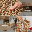 2 x Cooyes Shelf Liner  Non-Slip Cabinet & Drawer Liner for Kitchen  Non-Adhesive Waterproof Shelf Paper with Modern Pattern  Durable EVA Cabinet Mat  Easy to Cut (Brown,17.5" W x 78.7" L)