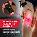 MUELLER Sports Medicine Self Adjusting Knee Brace for Men and Women, Knee Stabilizer for Compression and Pain Relief Support, Ideal for Arthritis, Sprains, Black, One Size (Black)