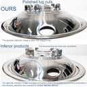 hightall 16 Wheel Simulators, 16" 8 Lug Stainless Steel RV Hubcaps,Polished Surface,2Pcs Front Wheel/2Pcs Rear Wheel,Bolts On Wheel Cover Set Compatible with Ford 2008-2025 E-350/E450 Dual Rear Wheel