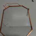 NCYP 8" x 10" Double Glass Floating Frame for Pressed Plants, Dried Flowers, Photo - Copper Octagon Wall Hanging Plant Specimen Clip, Indoor Wall Decor, Rose Gold (Glass Frame Only)