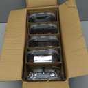 KOMUEE Glass Meal Prep Containers 3 Compartments, 5 Pack 36 oz, Glass Food Storage Containers with Lids, Airtight Lunch Bento Box, Portion Control, Freezer and Microwave Safe (Gray)