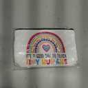 Teacher Survival Kit Makeup Bag - Best Teacher Gifts Cosmetic Bag, 'it's a Good Day to Teach' Tiny Humans, Canvas Zipper Makeup Bag