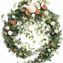 Ling's moment 9FT Spring Eucalyptus & Willow Leaf Flower Garland for Pink Wedding, Valentines Sweetheart Table Centerpieces Head Table Decor, Arch Backdrop Decorations for Wedding | Garden Blush