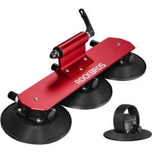 ROCKBROS Sucker Bike Rack Quick Release Aluminium Alloy for 1 Bike | Tool-Free Suction Mount, Low-Noise Design, Anti-Scratch Rubber Pads, Fits Sedan SUV Road MTB Bikes