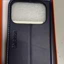 SHIELDON Wallet Case for iPhone 17 Pro 6.3" 2025 | Genuine Leather | RFID Blocking | Credit Card Holder | Folio | Magnetic Closure | Kickstand | TPU Protective Phone Cover | Retro Dark Blue