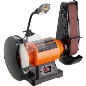 VEVOR 8 Inch Bench Grinder with 2 x28 Inch Belt Sander Combo, Bench Grinder Sander with 2.5A Induction Motor for Metalworking Sharpening Grinding