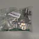 Ravinte 2 Pack 1 Pair Short Arm Kitchen Cabinet Hinges for 1/2 Inch Overlay Cabinet, Brushed Nickel 105 Degree Opening Angle Hinges, Soft Close Concealed with Mounting Screws for Face Frame Door