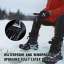AIGEVTURE Waterproof Winter Work Gloves Men,Cold Weather Insulated Work Gloves Thermal Liner Superior Grip Latex Coating Warm for Outdoor Medium (Black)