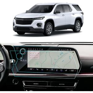 2PCS Car Screen Protector for 2024 2025 Chevy Traverse RS/Z71/LT/LS & 2024 2025 Blazer EV Accessories Navigation Nano Touchscreen Protector Film HD Clear Anti-Glare 17.7'' (for 2024+ Traverse/Blazer EV 17.7'')