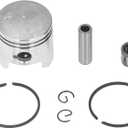 40mm Piston Ring Kit,Steel Alloy Piston Pin Ring Kit for 2 Stroke 49cc 50cc Moped Scooter Dirt Bike