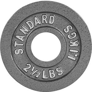 CAP Barbell Olympic 2-Inch Weight Plate, Gray, 2.5 LBS