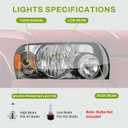 AUTOSAVER88 Headlight Assembly Compatible with 2005 2006 2007 Ford Escape Headlamp Replacement with Clear Lens, Amber Reflector, Black Housing