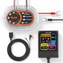 XTP-200 Battery Monitor, 433MHZ Car Battery Monitor for 12V Lead-Acid Batteries (AGM, Gel, Wet, EFB), Battery Tester with Charging and Starting System Test for Trucks, Cars Motorcycles