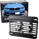 iJDMTOY No Drill Front Grille Mesh Mount License Plate Relocator Kit Compatible with BMW BMW M2 M3 M4 M5 M6 X5M X6M or 1 2 3 4 5 Series X5 X6 w/Diamond Shape Lower Bumper Grill Mesh/Insert
