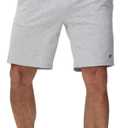 Yundobop Mens Casual Shorts Cotton Drawstring Summer Athletic Shorts with Zipper Pockets (Gray)