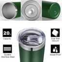 VEGOND Stainless Steel Tumblers Bulk 12 Pack, 20 oz Vacuum Insulated Skinny Tumblers with Lids and Straws, Double Wall Coffee Mug, Travel Water Cup