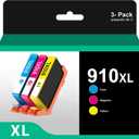 910XL Ink Cartridges for HP Printer for HP 910 XL 910XL Ink Cartridges Compatible with Officejet Pro 8025e 8028e 8035e 8028 8025 Printer (1 Cyan,1 Magenta,1 Yellow, 3 Pack)