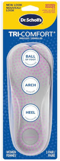 Dr. Scholl's TriComfort Insoles, Women (Size 611), 1 Pair, 3/4 Length