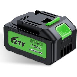 4.0Ah Leaf Blower Battery, Extended Runtime, LED Charge Indicator, Compatible with Tools, Outdoor Equipment