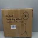 16 Inch Prize Wheel - Spinning Wheel with Folding Tripod, Height Adjustable Wheel Spinner, 12 Color Slots Raffle Wheel with 2 Dry Erase Markers & Eraser for Carnival, Fortune Spinning Game