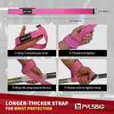 Lifting Straps, wrist straps for weightlifting, workout, Bodybuilding, Powerlifting & Deadlift -With 5mm Neoprene Pads & Anti-Slip Silicone -Extra Wrist Support for Weight lifting Men & Women