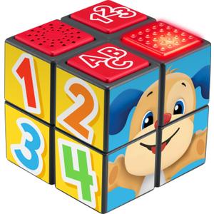 Fisher-Price Baby Learning Toy Laugh & Learn Puppys Activity Cube with Lights Music & Fine Motor Activities for Ages 9+ Months
