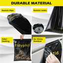 50 PCS Disposable Car Trash Bags Hanging, Leak-proof, Odor Seal. 2 Gallon Car Garbage Bags, Big Capacity. Independent of Car Trash Can, Easy Stick-On Car trash Bin for Car, SUV, Truck, Stroller. Black (50 Count (Pack of 1))