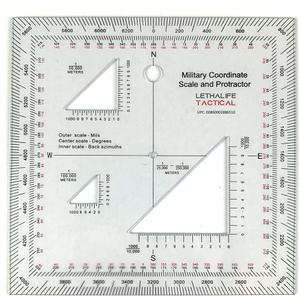 Military Protractor - Perfectly Cut for Land Nav