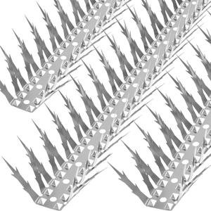 Bird Spikes, 5 Feet Stainless Steel Bird Control Spikes for Outside, Pigeon and Squirrel Blocking Spikes, for Garden Fence Roof and Window - 5 Strips Covers 1.5m