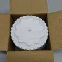 360 Rotating Desk Organizer, 5-Slot Pen Holder with Rotating Base for Office, Desk Pen Organizer for Art Supply & Makeup Brush Holder, White