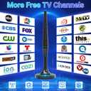 Digital TV Antenna for Smart TV Indoor, 2026 TV Antenna for Local Channels in 4K 1080P, Long Range HDTV Antenna with Magnetic Base & 360 Reception for Smart TVs, 10ft Coax Cable for Easy Setup