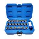 21PCS Wheel Locking Nut Key Kit Compatible with BMW Series, Wheel Lock Nut Socket Adapter Set, Wheel Anti-Theft Lug Nut Removal Tool, Anti-Theft Screw Remover (21pcs 041-060 Scoket Set)