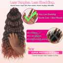 14 Inch Pre Looped Ocean Wave Crochet Braids Pure Protein Close to Human Hair 8 Packs Boho Ocean Braids Pre Twisted Deep Wavy Crochet Hair for Black Women(14Inch 1B/350)