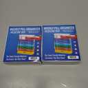 MEDca Weekly Pill Organizer, Four Times-a-Day, Pack of 2 Dispensers with Stackable AM/PM Compartments (Multicolor)