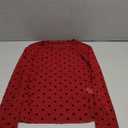 SHENHE Women's Polka Dots Sheer Mesh T Shirt Long Sleeve Round Neck Slim Fitted Streetwear Top Large