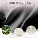 Uamector Silk Eye Mask for Sleeping, Adjustable & Super Soft Sleep Mask, Breathable Blindfold for Men & Women, Perfect Light Blocking for Night, Travel, Nap, Yoga, and Meditation (Black)