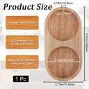 GORGECRAFT Wooden Salt and Pepper Mill Tray Acacia Wood Tray Peper Mill Holder Mills & Shakers Salt & Pepper Grinder Rest for 2 Mills Accessories Kitchen Storage Holder Home Decor Crafts, Wheat