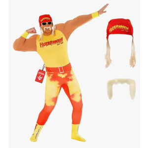 Morph Hulk Hogan Costume, Hulk Hogan Costume Adult, WWE Hulk Hogan Costume, M