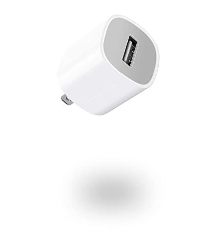 USB Wall Charger,Small iPhone Charger Box,Travel Plug Cube 5W Power Adapter for iPhone SE 2020/12 Pro Max/11 Pro Max/XR/X/8 Plus/7/6S/6S/6/5,Galaxy S7/S6/S5 Edge,LG,HTC,Huawei,Moto,Kindle And Philips LED Dimmable BR30 Soft White Light Bulb with Warm