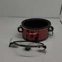 6-Quart Cook & Carry Oval Manual Portable Slow Cooker, Red (Pack of 1) 