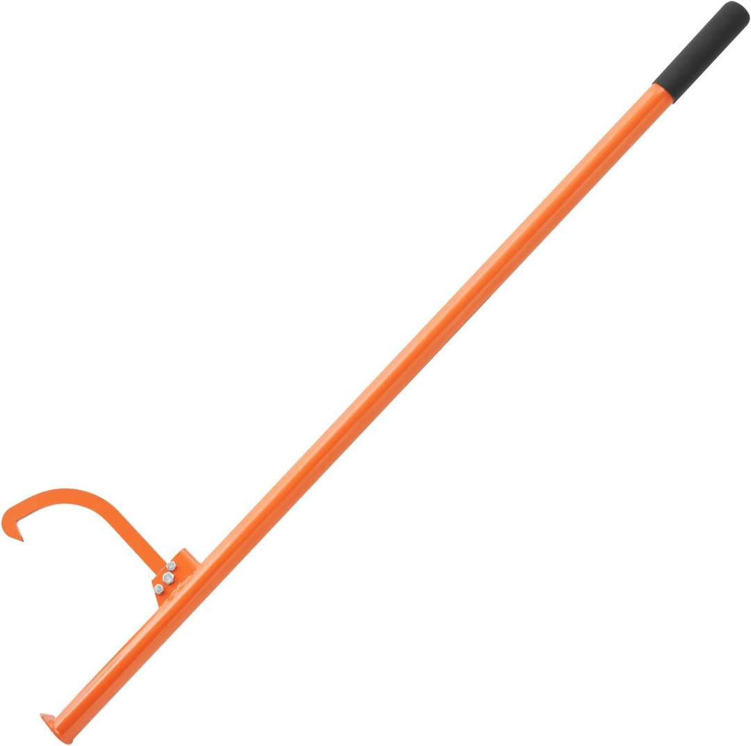 VEVOR 59'' Felled Cant Hook Logging Tool, Adjustable Heavy Duty Steel Log Roller, Log Lifter Timber Jack with Rubber Grip, Forestry Logging Tools for Lifting and Handling Logs up to 32" Dia