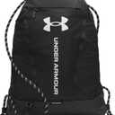 Under Armour Unisex Hustle Sackpack, (001) Black/Black/White, One Size Fits Most