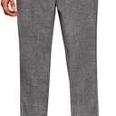 Runcati Mens Casual Pants Drawstring Elastic Waist Lightweight Cropped Linen Pants Summer Yoga Beach Trousers (X-Large, Dark Grey)