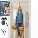 Premium Magnetic Screen Door, Heavy-Duty Reinforced Mesh, Ultra-Dense Weave, Smooth Auto-Close, Pets & Kids  Hands-Free, No-Gap Seal (Screen 38"x98")