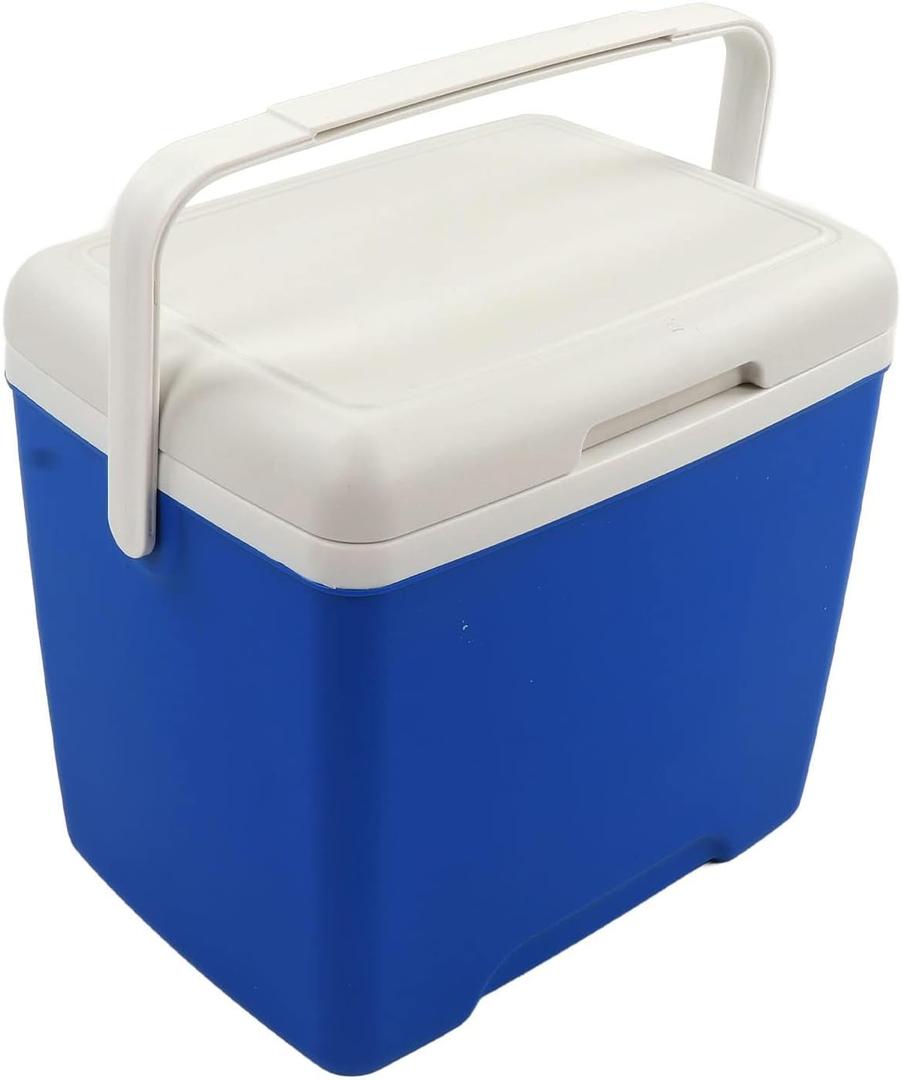 13.8L Insulated Portable Cooler, Ice Retention Hard Cooler, Keeps Ice up to 76 Hours, Ice Chest Lunch Box with Heavy Duty Handle for Picnic Camping Fishing.