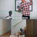 Laser Level with Tripod, Firecore 360 Self Leveling Laser Level with Pulse Mode, 3 Brightness Levels, Green Line Lazer Leveler Tool for Picture Hanging Wall Tile Floor DIY Construction Project