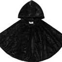 Toddler Baby Girls Boys Halloween Ghost Cape Hooded Poncho Little Kids Hocus Pocus Witch Costume (3-4T, Black)