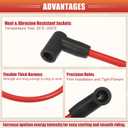 ACROPIX Car Spark Plug Coil Wires Ignition Coil Harness Cable 8mm Fit for Chevy Small Block with HEI Cap - Pack of 8