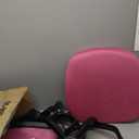 BestOffice | Ergonomic Office Chair | Mid-Back Swivel Desk Chair | Breathable Backrest & Lumbar Support | Adjustable Height | Sponge Seat | Rolling Wheels | Pink | for Adults & Women