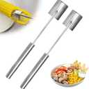 Corn Peeler For Corn On The CobStainless Steel Corn Peeler, Corn on the Cob Remover, Fast and Safe, For Home Kitchens, Restaurants, Outdoor Dining (2PCS)